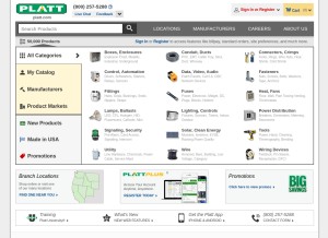 How platt.com looks like on a tablet such as an iPad.