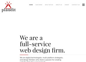 How plaudit.com looks like on a tablet such as an iPad.