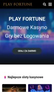 How play-fortune.pl looks like on a mobile device such as an iPhone.