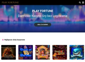 How play-fortune.pl looks like on a tablet such as an iPad.