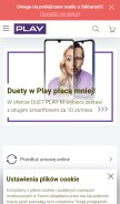 How play.pl looks like on a mobile device such as an iPhone.