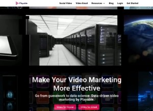 How playable.video looks like on a tablet such as an iPad.