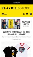 How playbillstore.com looks like on a mobile device such as an iPhone.