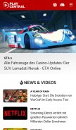 How playcentral.de looks like on a mobile device such as an iPhone.