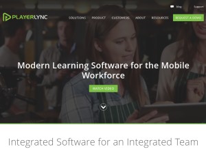 How playerlync.net looks like on a tablet such as an iPad.