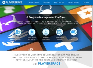 How playerspace.com looks like on a tablet such as an iPad.