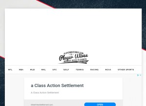 How playerwiveswiki.com looks like on a tablet such as an iPad.