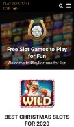 How playfortunefor.fun looks like on a mobile device such as an iPhone.