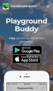 How playgroundbuddy.com looks like on a mobile device such as an iPhone.