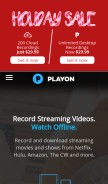 How playon.tv looks like on a mobile device such as an iPhone.