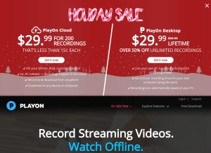 How playon.tv looks like on a tablet such as an iPad.