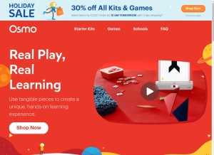 How playosmo.com looks like on a tablet such as an iPad.