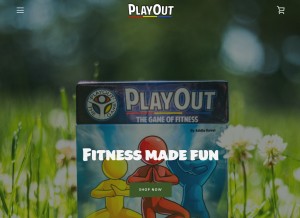 How playoutthegame.com looks like on a tablet such as an iPad.