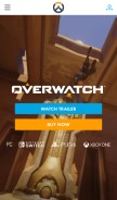 How playoverwatch.com looks like on a mobile device such as an iPhone.