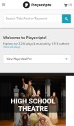 How playscripts.com looks like on a mobile device such as an iPhone.