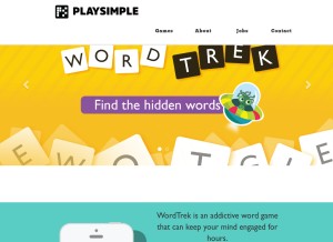 How playsimple.in looks like on a tablet such as an iPad.