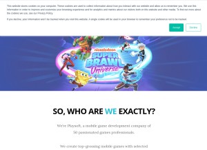 How playsoft.fr looks like on a tablet such as an iPad.