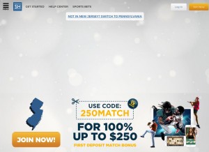 How playsugarhouse.com looks like on a tablet such as an iPad.