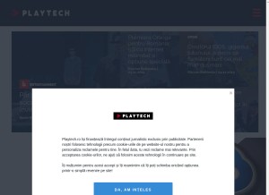 How playtech.ro looks like on a tablet such as an iPad.