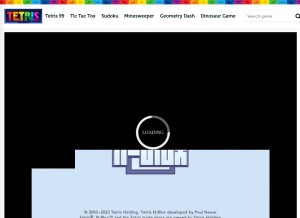 How playtetris.io looks like on a tablet such as an iPad.