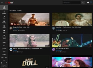 How playview.in looks like on a tablet such as an iPad.