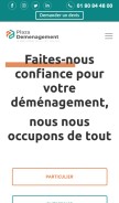 How plazademenagement.fr looks like on a mobile device such as an iPhone.