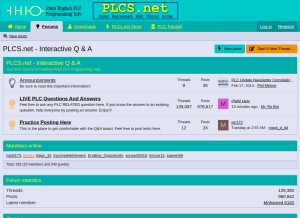 How plctalk.net looks like on a tablet such as an iPad.