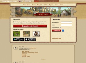 How plemiona.pl looks like on a tablet such as an iPad.