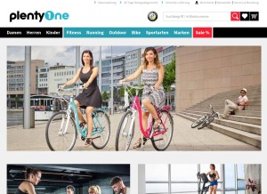 How plentyone.de looks like on a tablet such as an iPad.