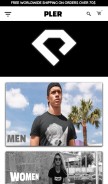 How plerwear.com looks like on a mobile device such as an iPhone.