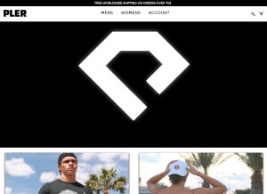 How plerwear.com looks like on a tablet such as an iPad.