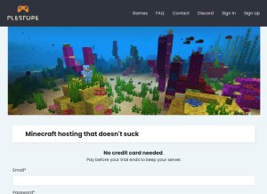 How plesfore.com looks like on a tablet such as an iPad.