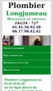 How plomberie-longjumeau.fr looks like on a mobile device such as an iPhone.