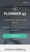 How plombier-93.aoz-artisans.fr looks like on a mobile device such as an iPhone.