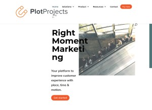 How plotprojects.com looks like on a tablet such as an iPad.