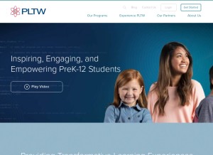 How pltw.org looks like on a tablet such as an iPad.