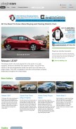 How plugincars.com looks like on a mobile device such as an iPhone.