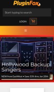 How pluginfox.co looks like on a mobile device such as an iPhone.