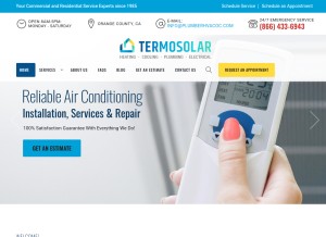 How plumberhvacoc.com looks like on a tablet such as an iPad.