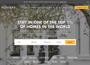 How plumguide.com looks like on a tablet such as an iPad.