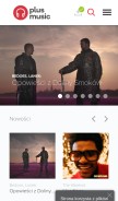 How plusmusic.pl looks like on a mobile device such as an iPhone.