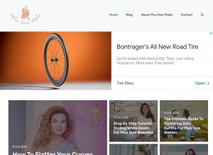 How plussizepedia.com looks like on a tablet such as an iPad.