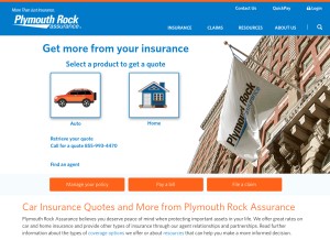 How plymouthrock.com looks like on a tablet such as an iPad.