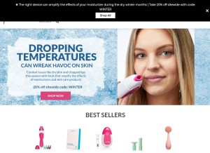 How pmdbeauty.com looks like on a tablet such as an iPad.