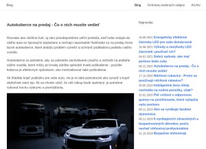 How pneu-central.cz looks like on a tablet such as an iPad.