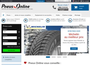 How pneus-online.fr looks like on a tablet such as an iPad.