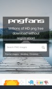 How pngfans.com looks like on a mobile device such as an iPhone.