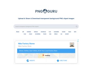 How pngguru.com looks like on a tablet such as an iPad.