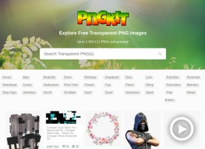 How pngkit.com looks like on a tablet such as an iPad.