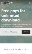 How pngsee.com looks like on a mobile device such as an iPhone.